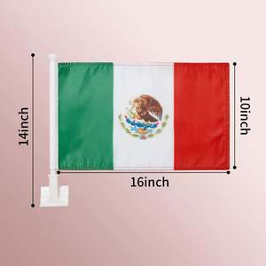 Drapeaux mexicains pour voitures, drapeau mexicain en polyester double face de 12 x 18 pouces, adapté aux voitures, aux maisons, aux chambres et aux jardins… - Product Image 1
