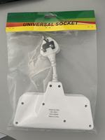Adaptador de Enchufe Universal de Plástico para Pared con 3 Tomas de Corriente, 3 Puertos USB, Carga Rápida de 20W, 13A