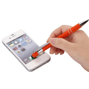 ปากกาสไตลัสแบบสัมผัสหน้าจอ ยางนุ่ม สีสันสดใส เปลี่ยนไส้ได้ ของขวัญธุรกิจส่วนตัว ปากกาลูกลื่นโลหะ สำหรับใช้ในงานส่งเสริมการขาย - Product Image 5