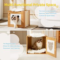 Arbre à chat en bois massif de qualité supérieure en PVC épaissi Design de luxe moderne imperméable pour les grandes races comme le Maine Coon Fabricant premium