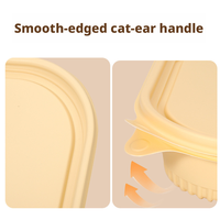 Boîte à emporter personnalisée en amidon de maïs biodégradable, compatible micro-ondes, style chinois, écologique, conteneur alimentaire jetable pour