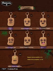 Colgante de Peluche de Poliéster de la Serie Cute Monster Chicken Nugget, Caja Sorpresa de Monstruos Dentados, Oficial y Genuino, Divertido y Moderno para Bebés - Product Image 2