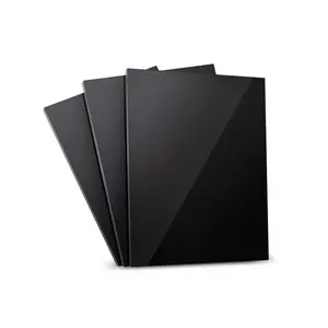 Màu đen sáng bóng đúc tấm Acrylic 2 3 4 5 6 8 10 20 30 50 mm dày đơn hoặc đôi bên bóng Acryl tấm