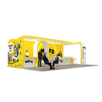 Équipement de stand d'exposition portable moderne 20x30 avec écran LED en forme d'arche, en aluminium