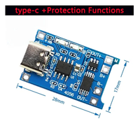 Carte de charge de batterie USB 5V 1A de type C 18650 Batterie AU Lithium Chargeur Module Protection Double Fonctions Régulateur de tension