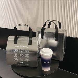 กระเป๋าเก็บความร้อนแบบหุ้มฉนวนอะลูมิเนียมฟอยล์สำหรับส่งอาหาร พิมพ์ลายได้ตามต้องการ ใช้สำหรับใส่กล่องอาหารกลางวัน หรือใส่ของช้อปปิ้ง - Product Image 4