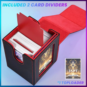 Y Y Premium PU Card Storage Box Single Sleeved Deck Case with Clip Closure Holds 100+ Trading Cards for - Product Image 5