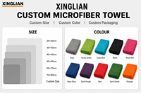 HOMEXCEL Lot de 12 chiffons en microfibre noirs réutilisables, sans peluches, lavables, carrés 32x32cm pour le nettoyage de la cuisine, de la maison, de la voiture et des fenêtres