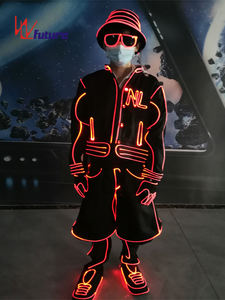 Abito Luminoso da <span class=keywords><strong>Uomo</strong></span> con Luci LED, Giacca Illuminata per Costume da Palcoscenico - Product Image 3