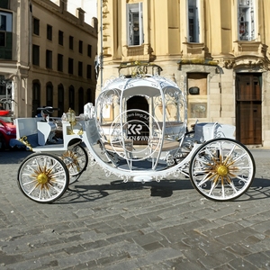 Nuevo Carroza de Caballos Grande Eléctrico para Decoración de Bodas, Estilo Princesa Cenicienta Blanca - Product Image 4