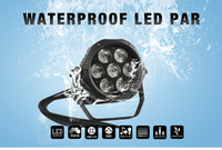SHEHDS 7x12w Led Étanche Par Lumières pour Disco Dj Bar Aluminium Ip65 Stage Light Outdoor Dmx 4 en 1 Party Lighting