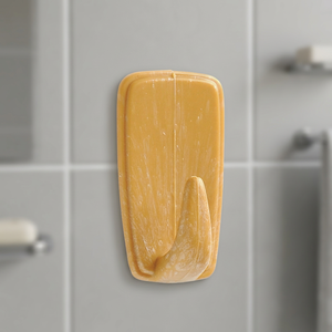 VL. FESTIVA Self-Adhesive Single-Tier <b>Wall</b> Mounted Plastic Hook with Wood Motif for Clothing <b>Hanging</b> - Product Image 2