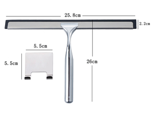 Ruitenwisser Met 3M Haak Douche Rakel Fabriek Rvs Met Rubber Blad - Product Image 2