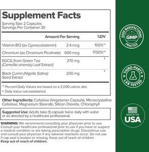 Envío desde Almacén en EE. UU., Suplemento para el Metabolismo Femenino - Energía, Reduce el Apetito, Metabolismo Saludable - Cápsulas Veganas, 30 Porciones - Product Image 5