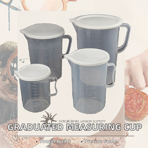 Taza medidora de PP transparente y gruesa con asa y tapa, 5000 ml, utensilios para hornear - Product Image 2