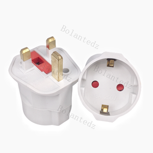 Adaptor Universal Eropa untuk Perjalanan, Konverter Steker dari Prancis (Paris) 2 Pin ke Inggris 3 Pin, 13A 250V AC, Konektor Eropa ke Inggris - Product Image 2
