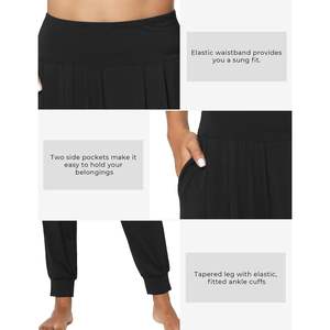 Pantalones de Pijama de Viscosa de Bambú para Mujer, Cintura Alta, Suaves, con Bolsillos, Pantalones de Dormir de Algodón para Mujer - Product Image 4