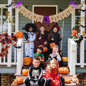 Guirlande <span class=keywords><strong>de</strong></span> déguisement pour Halloween, banderole en <span class=keywords><strong>toile</strong></span> <span class=keywords><strong>de</strong></span> <span class=keywords><strong>Jute</strong></span>, décoration <span class=keywords><strong>de</strong></span> fête d'halloween, suspension <span class=keywords><strong>murale</strong></span> - Product Image 5