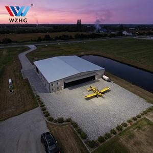 Hangar d'avion en acier à poutres H de grande portée, personnalisé pour l'industrie aéronautique - Product Image 2