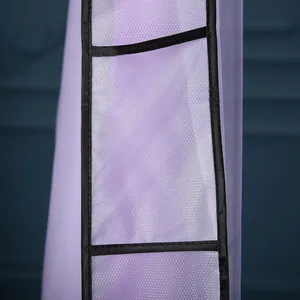 Atacado roxo cobertura de viagem saco de roupa vestido de casamento saco com logotipo