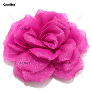 WBF-232 Turing Hot Sale Kleurrijke Handgemaakte Kledingaccessoires Gaas Chiffon Bloem 3d Applique <span class=keywords><strong>Patch</strong></span> Voor Trouwjurk - Product Image 1