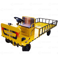 Carretilla Eléctrica de Plataforma Plana de 4 Ruedas, Manual, para Agricultura, de 1.5m, 2m y 2.5m