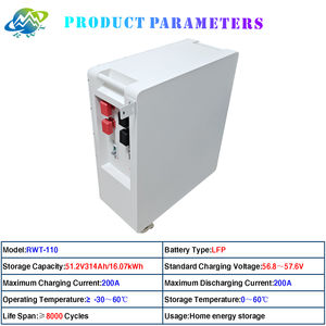 RWT 16kwh 배터리 51.2v Bms Lifepo4 배터리 팩 200ah 314ah 10kw 16kwh 20kwh 바테리아 5kw 태양 에너지 저장 - Product Image 4
