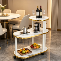 Table d'appoint de luxe légère avec plateau en pierre frittée à motif marbre et étagère de rangement en bois massif, table d'appoint pour canapé de salon