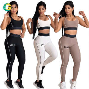 GC NUOVO Completo Estivo a Vita Alta con Effetto Lifting, Compressione Addominale, Reggiseno Sportivo ad Alta Elasticità + Leggings, Set 2 Pezzi per Corsa e Yoga - Product Image 1