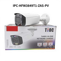 Caméra IP réseau Bolt double optique audio 8 millions de pixels IPC-HFW3849T1-ZAS-PV 8MP intelligente à double éclairage avec dissuasion active et objectif varifocal