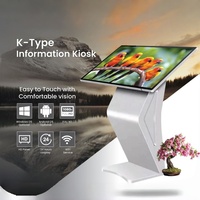 Señalización Digital en Forma de K, Pantalla Táctil Capacitiva Todo en Uno LCD 4K de 32/43/55/65 Pulgadas, Kiosco Inteligente Android WiFi de Autoservicio para Minoristas