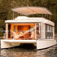 Bateau-maison en aluminium pour la pêche, bateau-maison ponton