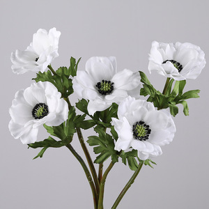 Bouquets d'Anémone en Soie Artificielle pour Décoration de Mariage 10 Têtes de Fleurs - Product Image 4