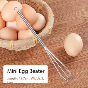 Batidor de Huevos Mini de Acero Inoxidable 304, Varilla Mezcladora Manual, Apto para Lavavajillas, Grado Alimenticio, Herramienta Multifuncional para Hornear - Product Image 6
