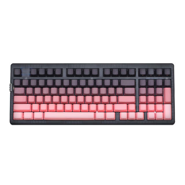 ZORNHER ZH980 Three Modes Black Transparent Black Berry Side Engraved Mechanical Keyboard Wireless Gaming Keyboard