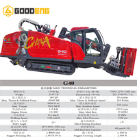 Machines de forage directionnel horizontal à faibles émissions Goodeng Machine G40, 18T, équipement de forage HDD, moteur EU 5 pour la pose de câbles