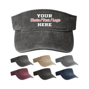 Viseras al por mayor Visera personalizada Gorra de sol Viseras personalizadas Sombrero para hombres Mujeres, Sombreros personalizados Diseñe su propio nombre de logotipo de texto - Product Image 1