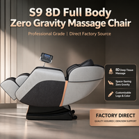 Fauteuil de massage intelligent 8D pour télétravailleurs, avec airbag intégral, zéro gravité, rouleau pour les pieds et Bluetooth HIFI