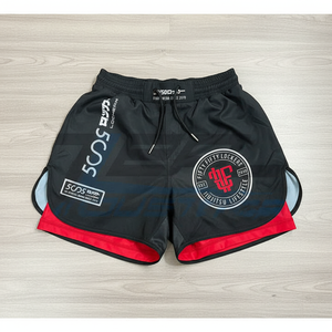 กางเกงขาสั้นไฮบริด2 in 1กางเกงขาสั้นสำหรับการต่อสู้ MMA BJJ grappling โลโก้ที่กำหนดเอง - Product Image 1