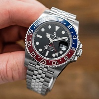 Montres PAGANI DESIGN PD1662 Version GMT pour hommes, montre mécanique automatique de luxe en saphir, 40 mm, acier inoxydable, étanche