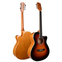 Wholesale Musical Instrument Cedar Guitar 40 Inch Basswood Acoustic Guitar