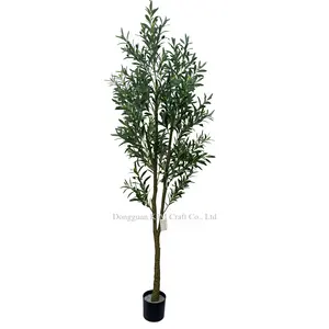 Plantas artificiais magras grandes da oliveira artificial alta 220cm personalizadas oliveira artificial grande realística