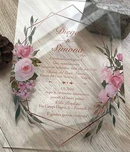 Kartu Undangan Pernikahan Desain Kustom Akrilik Transparan Kartu Undangan Akrilik Terima Kasih Kartu Undangan Akrilik - Product Image 3