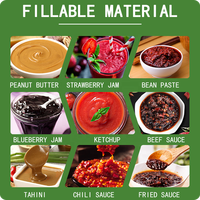 Machine semi-automatique de remplissage et de capsulage pour confiture de beignets, confiture au chocolat et garniture de fruits