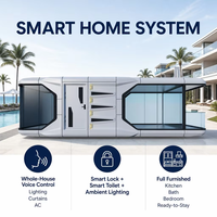 Unité de vie en capsule spatiale haut de gamme, maison intelligente modulaire, resort de glamping avec vue panoramique