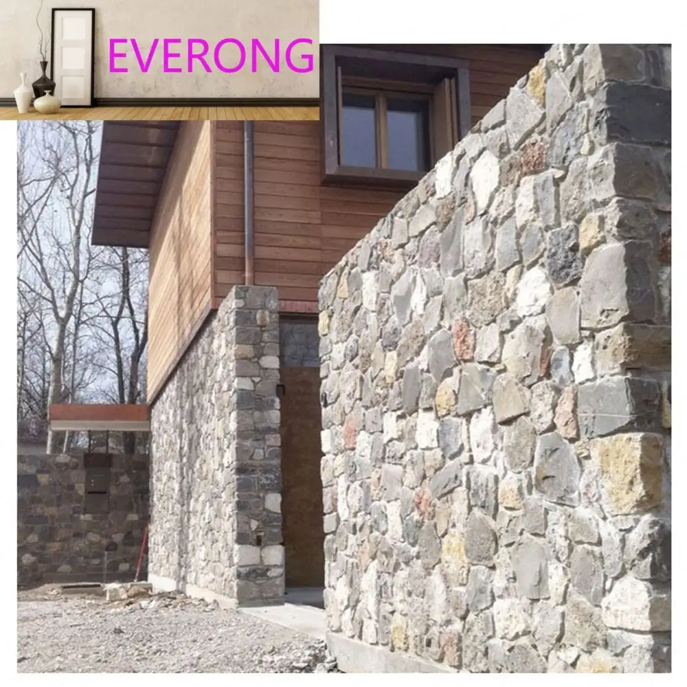 Nuovo stile Grey vera cultura pietra lastricato pietra Canada muro di rivestimento in pietra con angolo in vendita