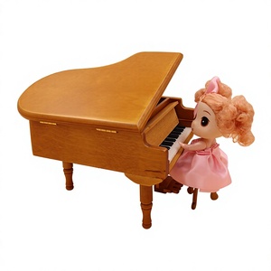 Mini boîte à <span class=keywords><strong>musique</strong></span> en bois et plastique, modèle de <span class=keywords><strong>piano</strong></span> à queue, thème <span class=keywords><strong>Château</strong></span> dans le Ciel, cadeau d'anniversaire de Chine - Product Image 1
