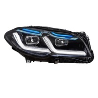 Projecteur de phare LED haute performance pour BMW Série 5 2011-2017, DRL blanc froid avec clignotant à flux, 12V B2B