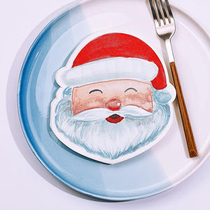 ผ้าเช็ดปากพิมพ์ลายซานตาคลอสแบบสองชั้นผ้าเช็ดปากเกรดอาหารลายคริสต์มาสแบบใช้แล้วทิ้ง2ชั้นสไตล์ในถุง - Product Image 6