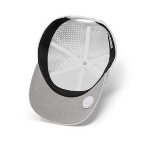 หมวกแก๊ป 5 แฉก ปีกโค้งเล็กน้อย ปักโลโก้ตามสั่ง ผลิตโดย OEM พร้อมแผ่นยางกันน้ำ หมวกกอล์ฟตาข่ายระบายอากาศ - Product Image 5